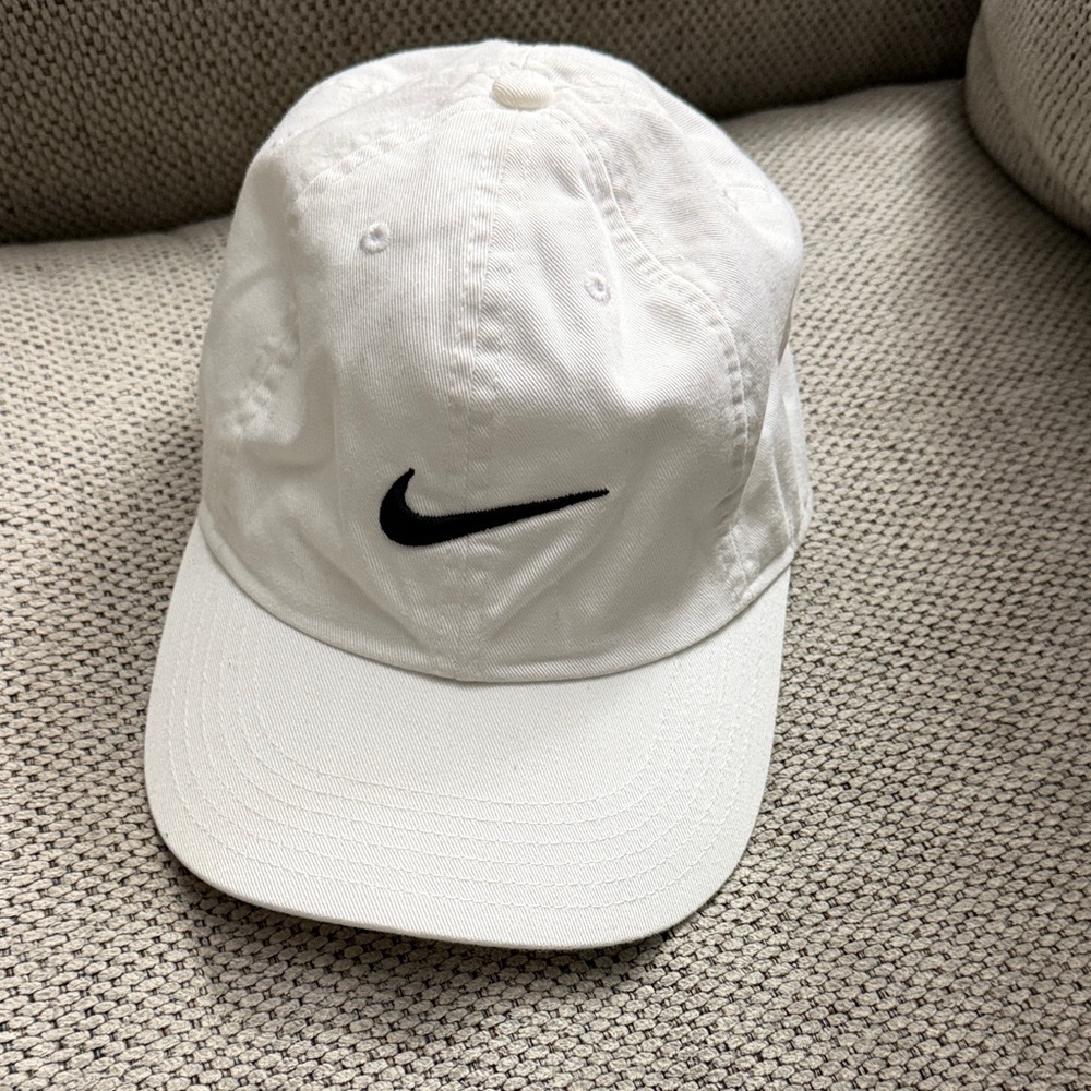 Nike Classic White Cap with Black Swoosh